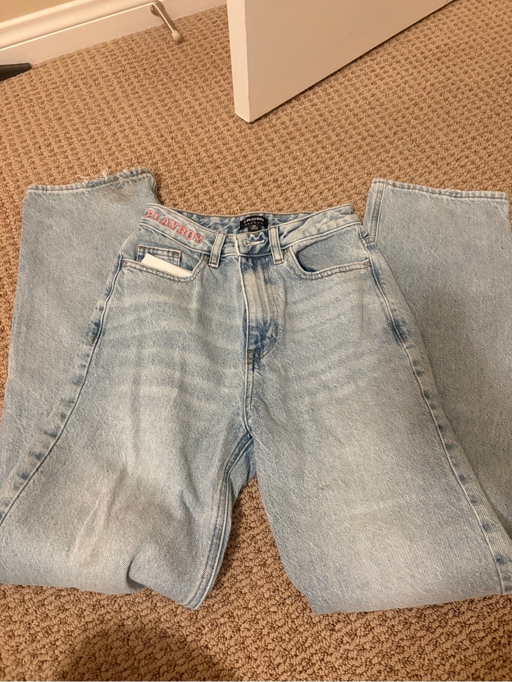 PLAYBOY Light Blue Straight Leg Jeans